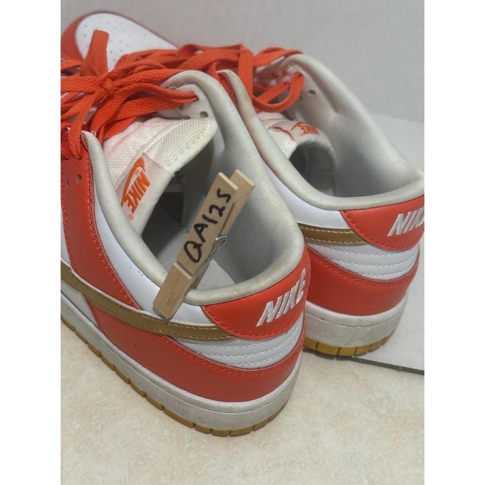 Nike Dunk Low Mens Sneaker 11 Orange Good Syracuse Gold Swoosh DQ4690-800 - Picture 8 of 8